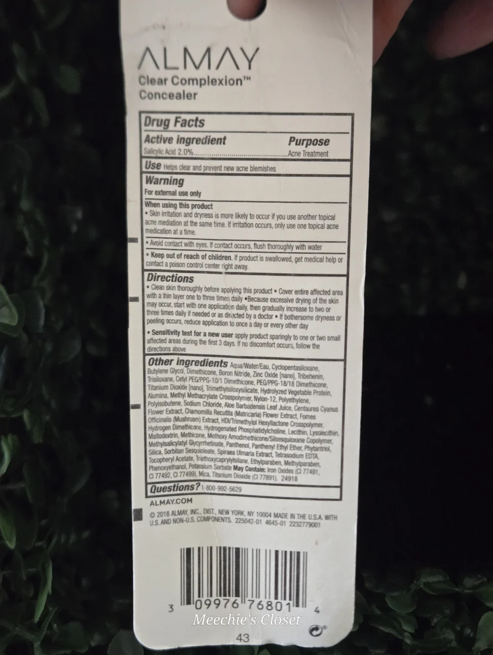 Almay Clear Complexion Concealer - 100 Light - NIB Acne Treatment